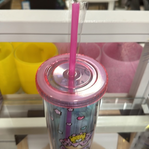 Hello Kitty Tumbler 20 oz Cup Travel Cup Teddy Bear Donut New - Picture 3 of 4